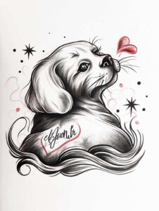 pets-tattoo-ideas – tattoo design ideas free ai generated – open-space – for-neck – Gallery: pets-inkby-ai