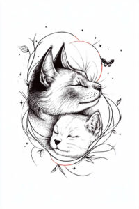 pets-tattoo-ideas – tattoo design ideas free ai generated – point-minimal – for-ankle – Gallery: pets-inkby-ai