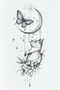 pets-tattoo-ideas – tattoo design ideas free ai generated – pure-motif – for-inner-arm – Gallery: pets-inkby-ai