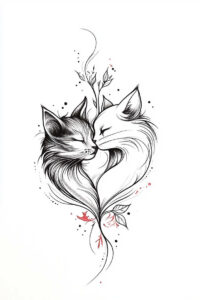 pets-tattoo-ideas – tattoo design ideas free ai generated – pure-outline – for-wrist – Gallery: pets-inkby-ai