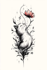 pets-tattoo-ideas – tattoo design ideas free ai generated – quiet-art – for-knee – Gallery: pets-inkby-ai
