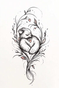 pets-tattoo-ideas – tattoo design ideas free ai generated – short-stroke – for-full-back – Gallery: pets-inkby-ai