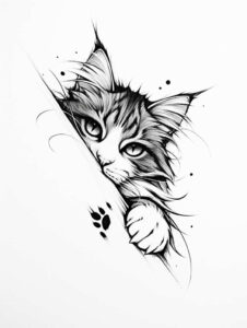 pets-tattoo-ideas – tattoo design ideas free ai generated – single-color – for-ribs – Gallery: pets-inkby-ai