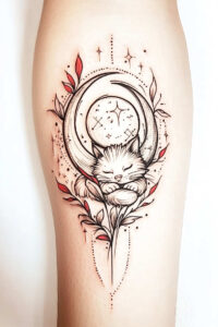 pets-tattoo-ideas – tattoo design ideas free ai generated – single-color – for-thigh – Gallery: pets-inkby-ai