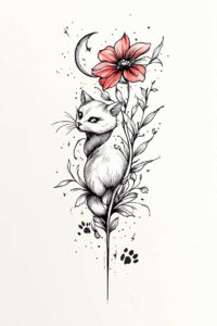 pets-tattoo-ideas – tattoo design ideas free ai generated – soft-touch – for-scapula – Gallery: pets-inkby-ai