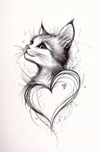 pets-tattoo-ideas – tattoo design ideas free ai generated – subtle-shape – for-back-of-neck – Gallery: pets-inkby-ai