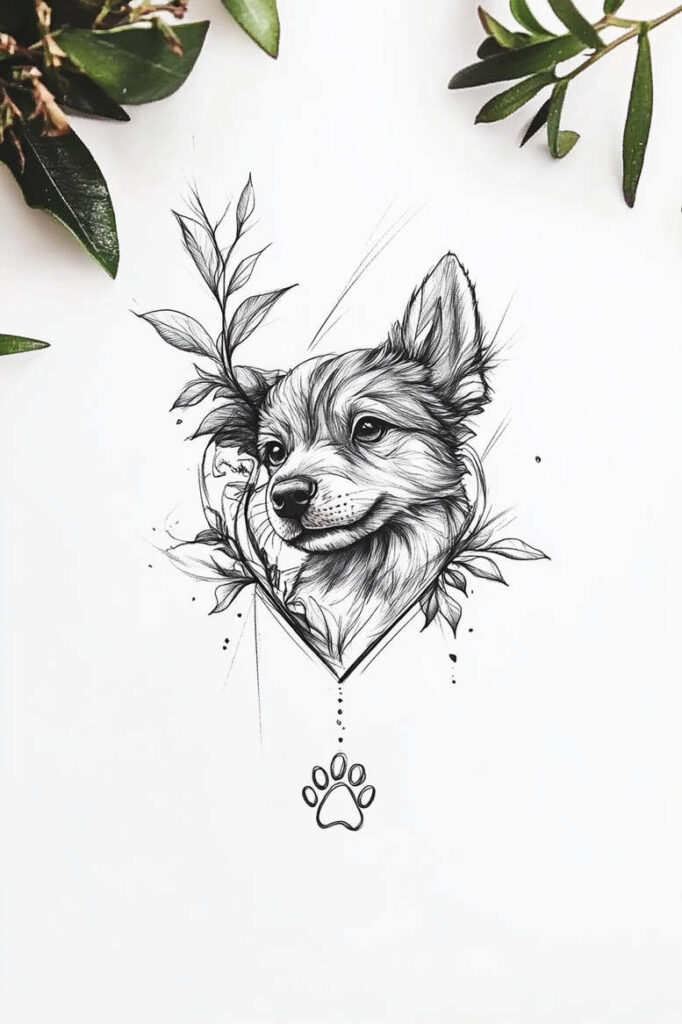 pets-tattoo-ideas – tattoo design ideas free ai generated – uncluttered – for-ribs – Gallery: pets-inkby-ai