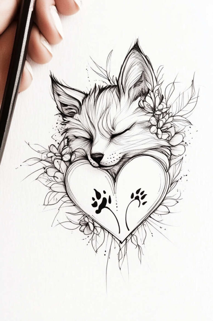 pets tattoo design ideas Realism skin realism cat for knee