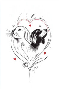 pets tattoo design ideas vivid cat for side