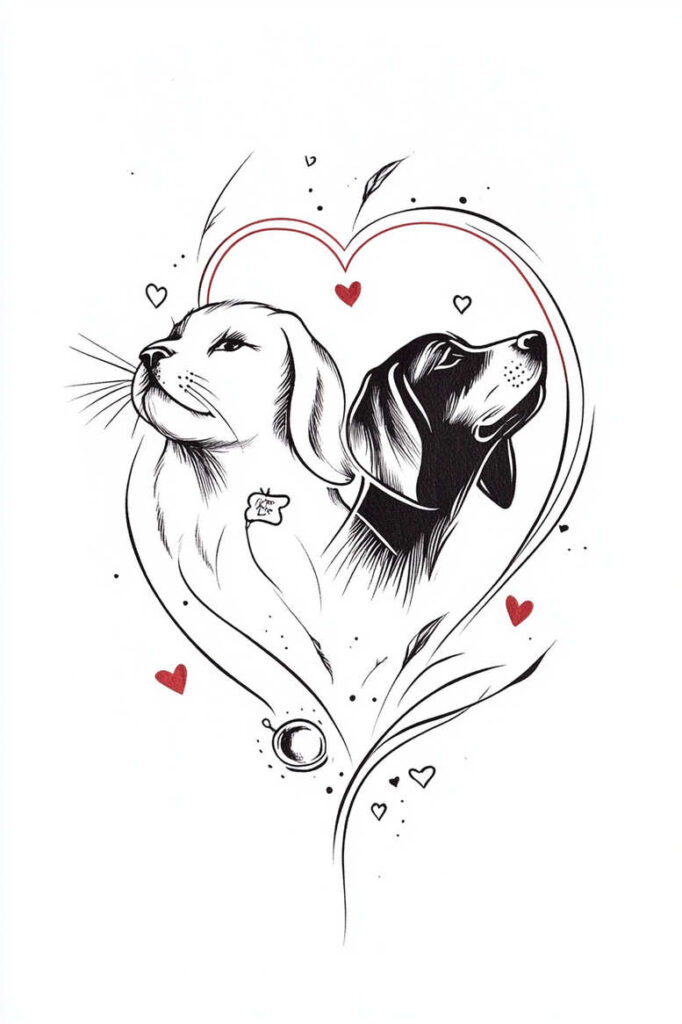 pets tattoo design ideas vivid cat for side