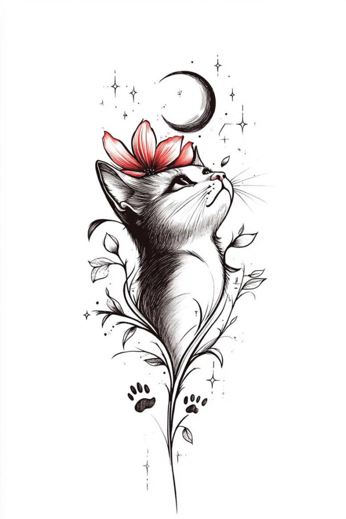 pets tattoo design ideas Realism realistic perspective companion animals for chest