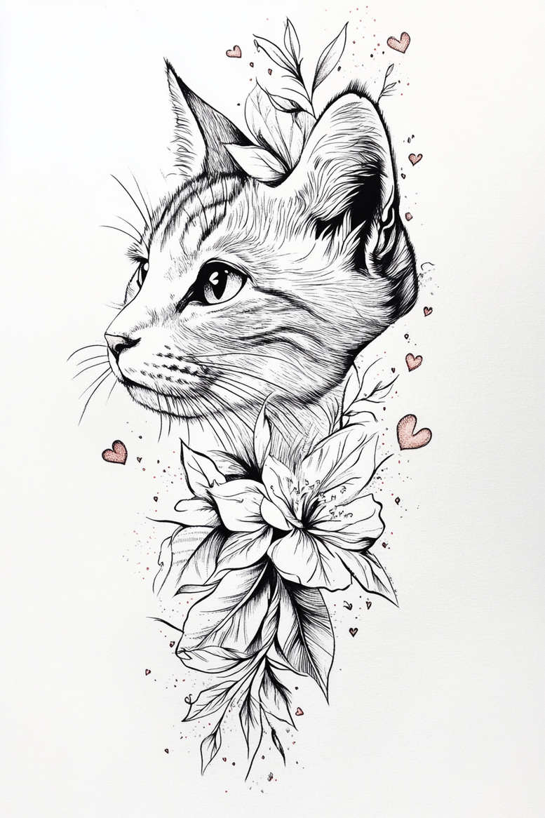 pets tattoo design ideas Surrealism phantom shadows companion animals shows courage