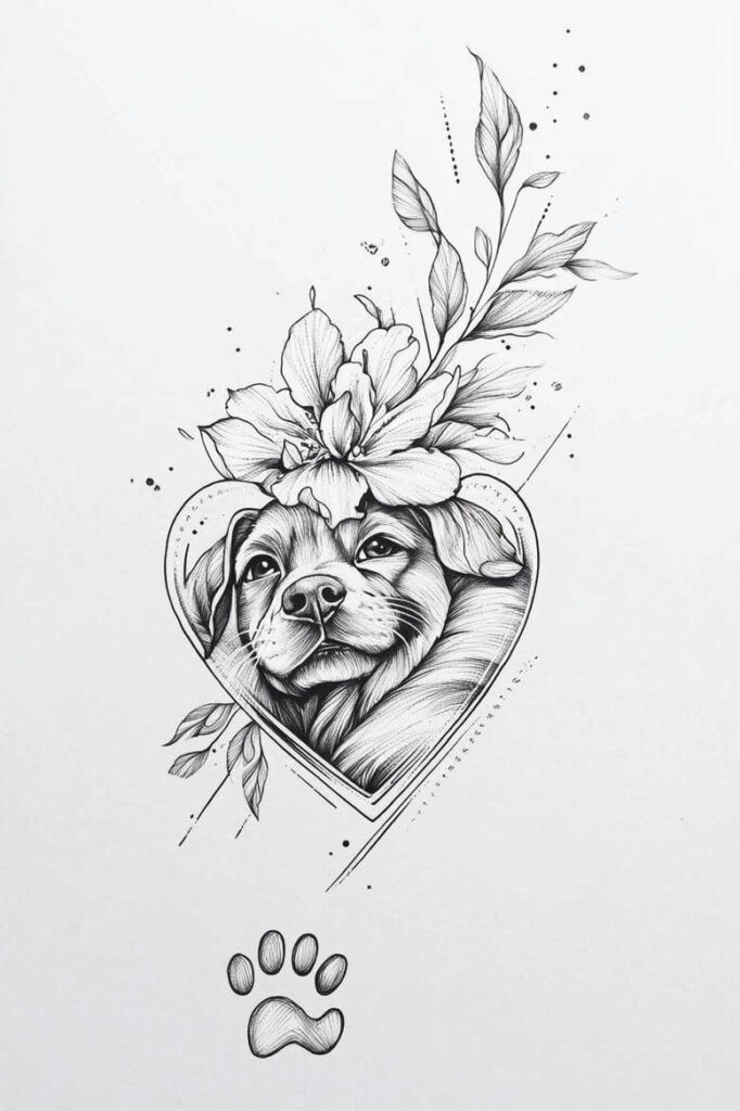 pets tattoo design ideas Realism blended gradients detail represents resilience