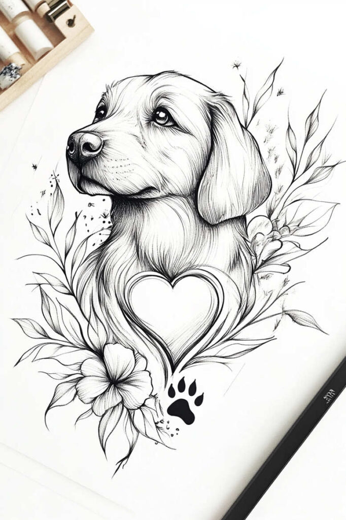 pets tattoo design ideas Realism realistic color detailed for neck
