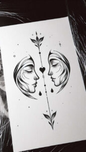 pets tattoo design ideas Surrealism fantastical elements detailed for scapula