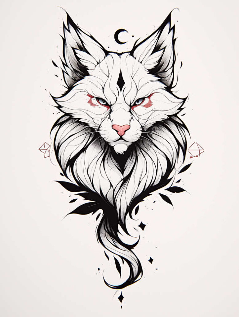 pets tattoo design ideas Surrealism ethereal glow detailed fur embodying resilience