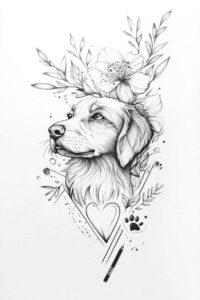pets tattoo design ideas ambiguous space dog for outer arm