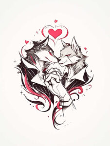 pets tattoo design ideas Surrealism enigmatic emotional for lower back