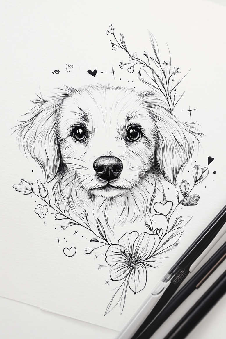 pets tattoo design ideas dynamic linework emotional for wrist