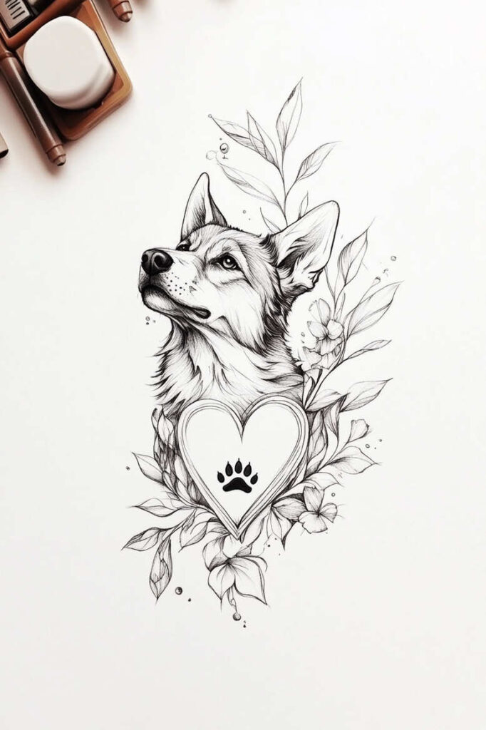 pets tattoo design ideas spectral hues emotional symbol of resilience