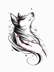 pets tattoo design ideas Surrealism impossible forms expressive for nape