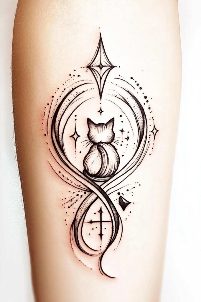 pets tattoo design ideas watercolor-style expressive for side
