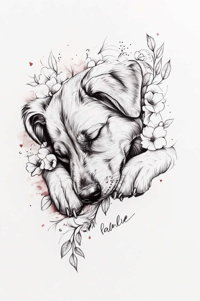 pets tattoo design ideas crisp favorite for chest