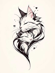 pets tattoo design ideas Surrealism translucent layers love for animals for ribs