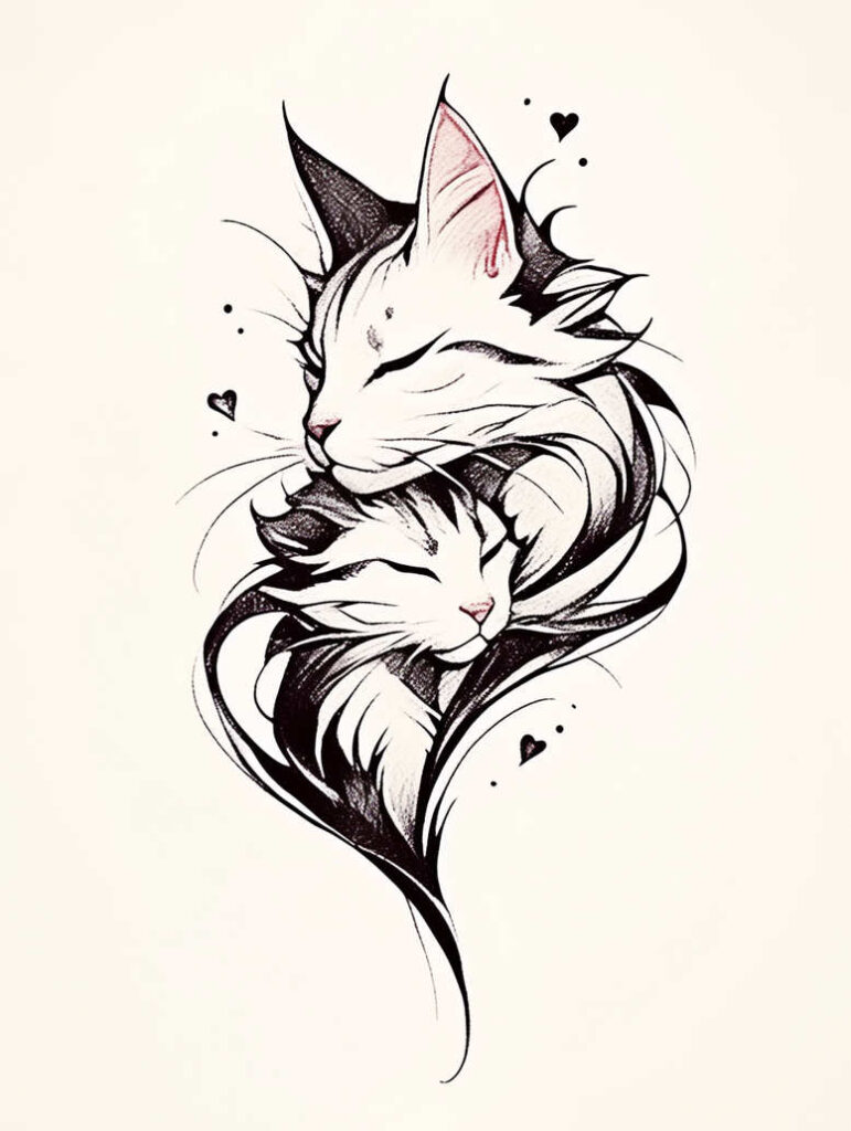 pets tattoo design ideas Surrealism translucent layers love for animals for ribs