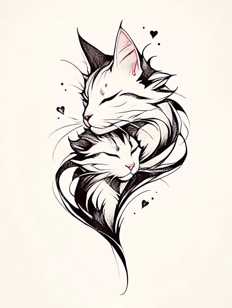 pets tattoo design ideas Surrealism translucent layers love for animals for ribs