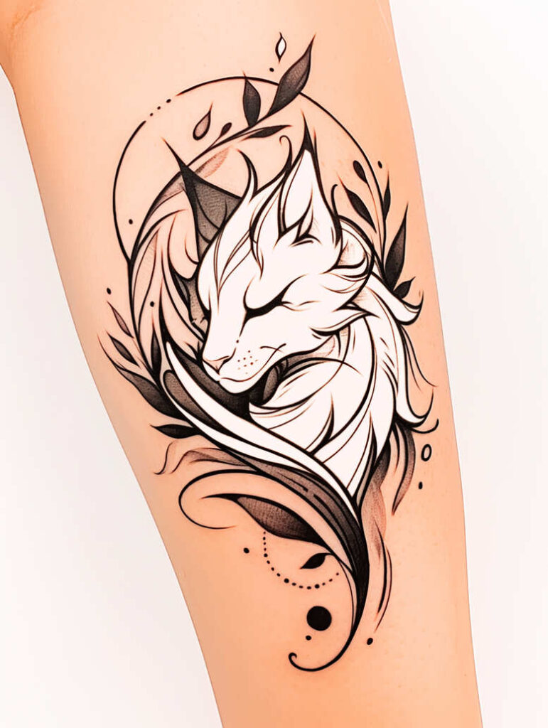 pets tattoo design ideas fluid motion love for animals for sternum