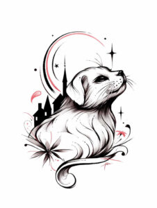 pets tattoo design ideas Surrealism illusionary love for animals meaning perseverance