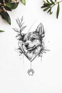 pets tattoo design ideas Realism full detail love for behind ear