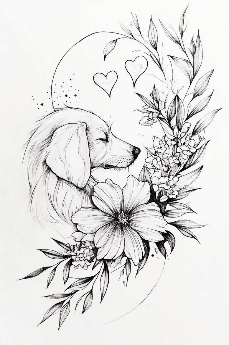 pets tattoo design ideas Surrealism mystical natural represents courage