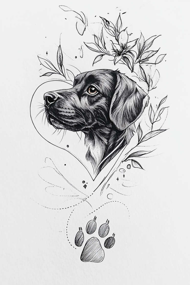 pets tattoo design ideas form fidelity pet character for shin