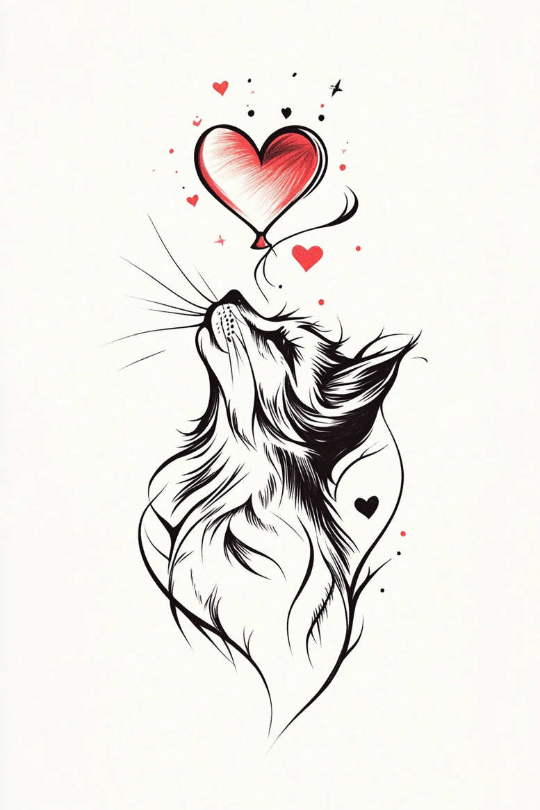 pets tattoo design ideas distorted perspective pet portrait for upper back