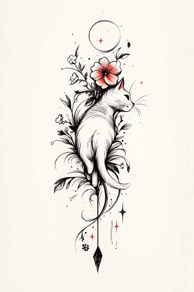 pets tattoo design ideas Surrealism juxtaposition pets stands for endurance