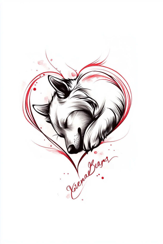 pets tattoo design ideas contoured forms portrait shows determination