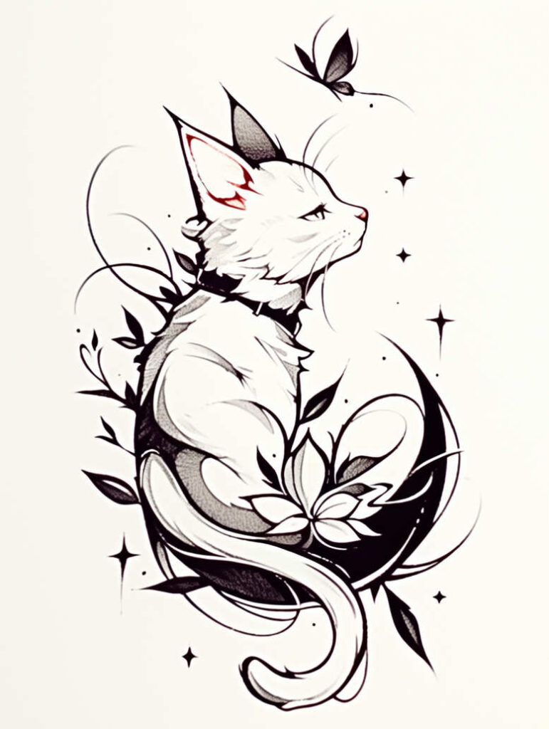 pets tattoo design ideas refined lines warm determination and power