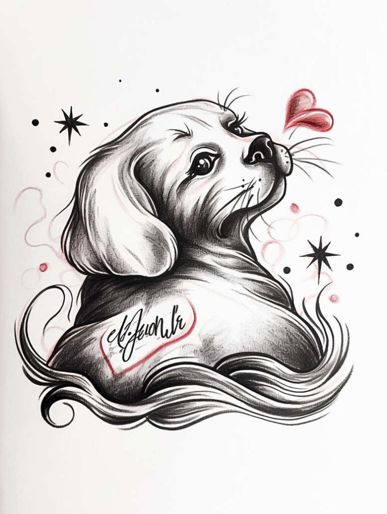 pets tattoo design ideas Surrealism metaphysical warm for foot