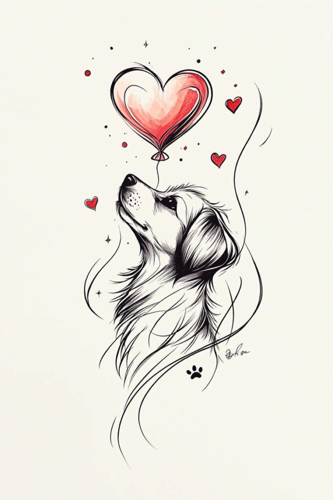 pets tattoo design ideas Realism real shadows warm for triceps