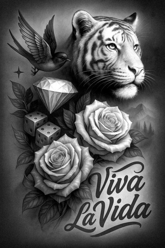 tigers tattoo design ideas soft-focus feline power for behind ear