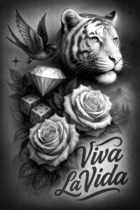 tiger – tattoo design ideas free ai generated – surrealism-illusionary – for-hand – Gallery: tigers-inkby-ai