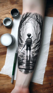 world-discovery-neotraditional-vivid-detail-for-lower-arm – tattoo design ideas free ai generated – Gallery: travels-inkby-ai