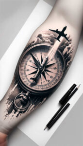 travels tattoo design ideas minimalist Journey spirit for behind ear