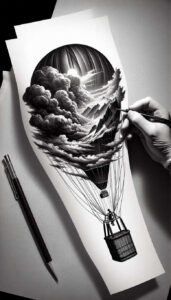 emotional-travel-realism-natural-contrast-for-behind-ear – tattoo design ideas free ai generated – Gallery: travels-inkby-ai