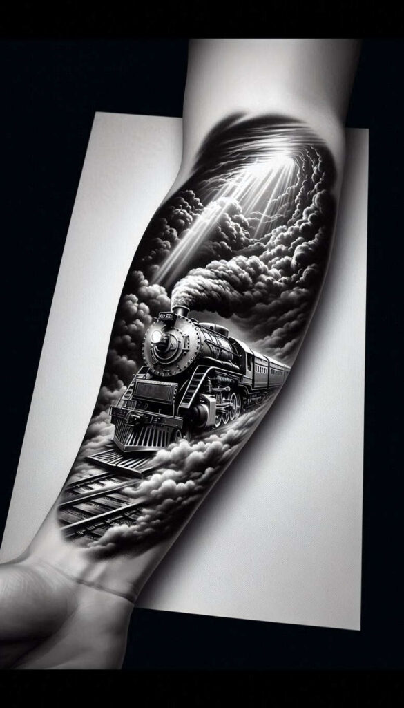 short-trips-neotraditional-vivid-hues-for-collarbone – tattoo design ideas free ai generated – Gallery: travels-inkby-ai
