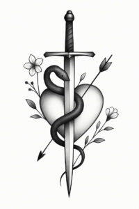 crossbows-centered-for-foot – tattoo design ideas free ai generated – Gallery: weapons-inkby-ai