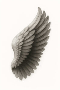 angel-wing-tattoo – tattoo design ideas free ai generated – neotraditional-clean-fill – for-foot – Gallery: wings-inkby-ai