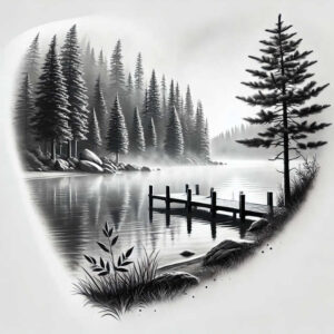 for-women – tattoo design ideas free ai generated – realism-light-play – for-collarbone – Gallery: wolves-inkby-ai